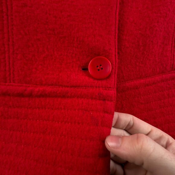 Pendleton Petite Women Blazer Small Red Wool Business Work 3 Button Adult - Picture 12 of 15